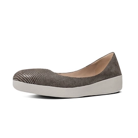 FitFlop Superballerina Lizard Print Chocolate Brown