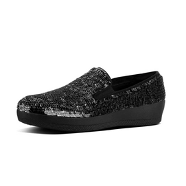 FitFlop Superskate With Sequins Black