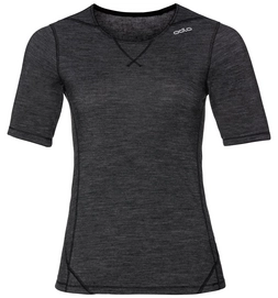 Funktions Untershirt Odlo S/S Crew Neck Revolution Tw Warm Black Melange Damen