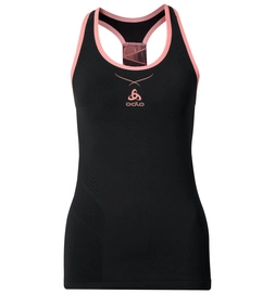 Tanktop Odlo Womens Singlet Crew Neck Ceramicool Seamless Black Fleur De Lotus
