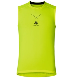 Tanktop Odlo Mens Singlet Crew Neck Ceramicool Safety Yellow Black