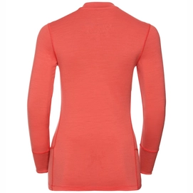 Ondershirt Odlo Stand-Up Collar L/S Natural Women Hot Coral Pickled Beet