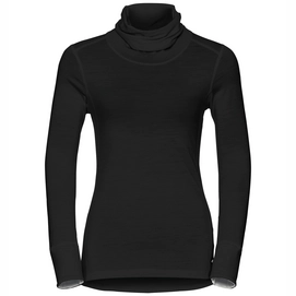 Ondershirt Odlo L/S Turtle Neck Natural Women Black Snow White
