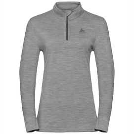 Maillot de Corps Odlo Women SUW Top Stand-Up Collar L/S Natural 100% Grey Melange Grey Melange