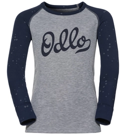 Ondershirt Odlo L/S Crew Neck Warm Trend Kids Kids Peacoat Grey Melange
