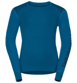 Ondershirt Odlo L/S Crew Neck Warm Revelstoke Men Blue Opal