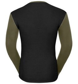 Ondershirt Odlo L/S Crew Neck Warm Revelstoke Men Black Winter Moss