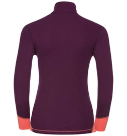 Ondershirt Odlo L/S Turtle Neck 1/2 Zip Warm Revel Women Pickled Beet