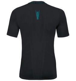 Ondershirt Odlo S/S Crew Neck Ceramicool Seamless Men Black Lake Blue