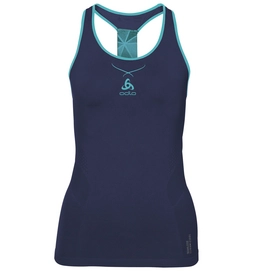 Ondershirt Odlo Crew Neck Ceramicool Seamless Women Blue Radiance