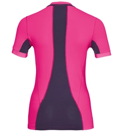 Ondershirt Odlo Crew Neck Ceramicool Seamless Women Pink Glo Peacoat