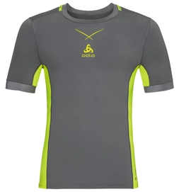 Ondershirt Odlo S/S Crew Neck Ceramicool Pro Men Steel Grey Black