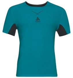 Ondershirt Odlo S/S Crew Neck Ceramicool Men Lake Blue Black