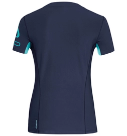 Ondershirt Odlo S/S Crew Neck Ceramicool Print Women Peacoat Blue Radiance
