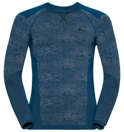 Longsleeve Odlo Men Crew Neck Blackcomb Evolution Blue Opal Black Black