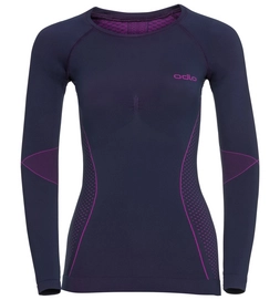 Ondershirt Odlo L/S Crew Neck Evolution Warm Women Peacoat Pink Glo