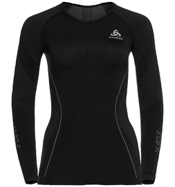 Ondershirt Odlo L/S Crew Neck Evolution Warm Muscl Women Black Graphite Grey