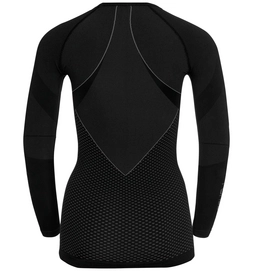 Ondershirt Odlo L/S Crew Neck Evolution Warm Muscl Women Black Graphite Grey
