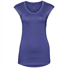 Ondershirt Odlo Women Suw Top Crew Neck S/S Natural + Ceramiwool Spectrum Blue