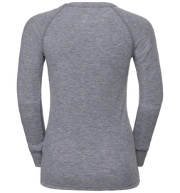Ondershirt Odlo  Suw Top Crew Neck L/S Active Originals Kids Grey Melange Pickled Beet Stripes
