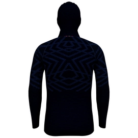 Ondershirt Odlo Men Suw Top With Facemask L /S Natural + Kinship Diving Navy Melange