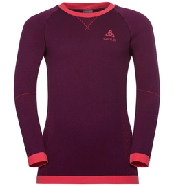 Longsleeve Odlo SUW Top Crew Neck Performance Warm Pickled Beet Hibiscus Kinder