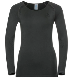 Ondershirt Odlo Women SUW Top Crew Neck L/S Performance Essent Odlo Graphite Grey Black