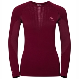 Funktionsunterhemd Odlo SUW Top Crew Neck L/S Performance Warm Rumba Red Mesa Rose Damen