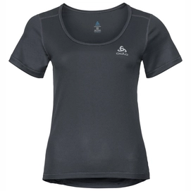 Funktionsunterhemd Odlo SUW Top Crew Neck S/S Active Cubic Light Ebony Grau Schwarz Damen