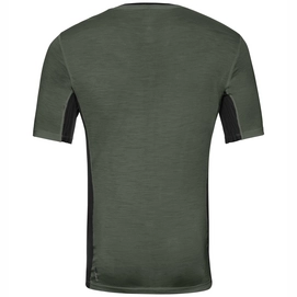 Ondershirt Odlo Men Suw Top Crew Neck S/S Natural + Ceramiwool Climbing Ivy