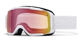 Skibrille Smith Showcase OTG White Eclipse Frame Red Sensor Mirror Damen