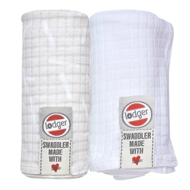 Multidoek Lodger Swaddler Scandinaviani Print Ivory/White (2-delig)