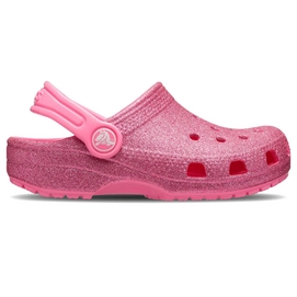 Sandale Crocs Kids Classic Glitter Clog Toddler Pink Lemonade-Schuhgröße 22 - 23