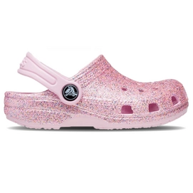 Sandale Crocs Kids Classic Glitter Clog Toddler White Rainbow-Schuhgröße 19 - 20