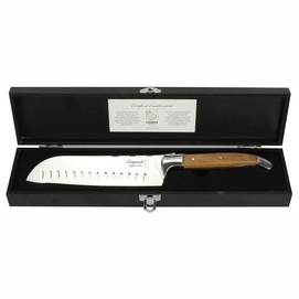 Santoku Knife Laguiole Style de Vie Luxury Line Olive Wood