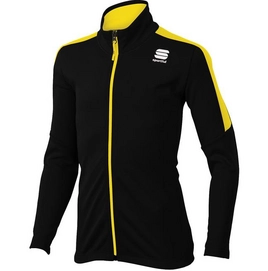 Fietsjack Sportful Team Jacket Junior Black Yellow Fluo