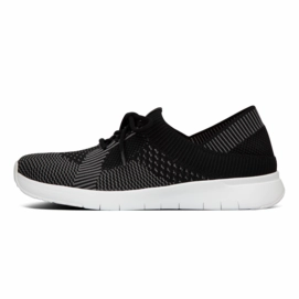 FitFlop Marble Knit Sneakers Black Charcoal Grey-Schoenmaat 36