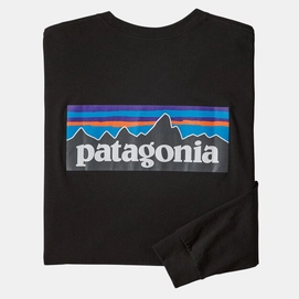 Langarmshirt Patagonia L/S P6 Logo Responsibili Tee Black Herren-S