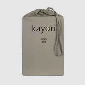 Topper Spannbettlaken Kayori Shizu Taupe (Perkal)-160 x 200 cm