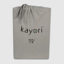 Topper Spannbettlaken Kayori Shizu Taupe (Jersey)-1-persoons (70/80 x 200/210/220 cm)