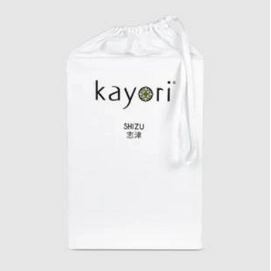 Topper Spannbettlaken Kayori Shizu Weiß (Jersey)-1-persoons (70/80 x 200/210/220 cm)