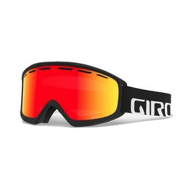 Skibril Giro Index Black Wordmark / Vivid Ember