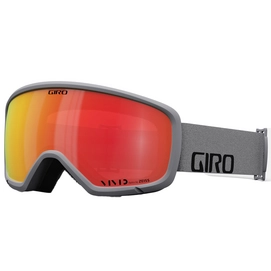 Masque de Ski Giro Ringo Grey Wordmark Vivid Ember