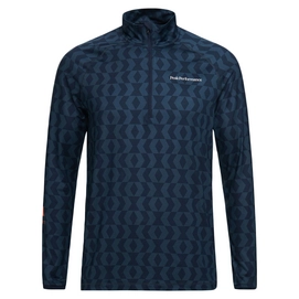 Pull de Ski Peak Performance Men Spirit Half Zip Printed Blue