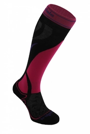 Ski Socks Bridgedale Women Vertige Mid Black Fluro Pink