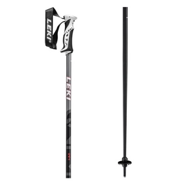 Ski Poles Leki QNTM Black Light Anthracite Fluorescent Red