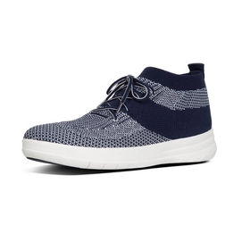 FitFlop Uberknit Slip On High Top Men Midnight Navy Urban White