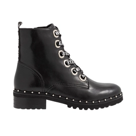 Boots Steve Madden Women Tess Black Leather-Shoe size 36