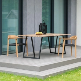 Tafel Miloo Home Volta Edge 240 x 100 cm Black Teak