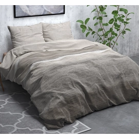 Dekbedovertrek Sleeptime Stone Stripe Taupe Flanel